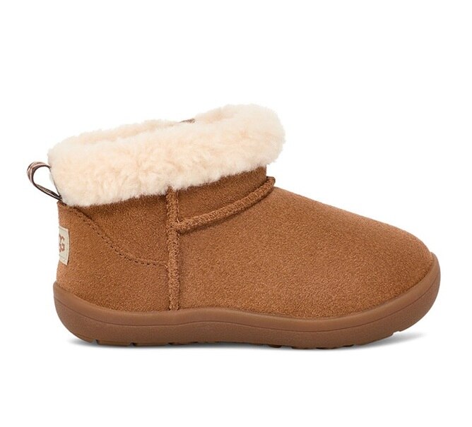 [공식] 어그 UGG 유아 [TODDLERS] 오버로크 스티치 벨크로 부츠 (킨지) 체스트넛 1676307001 상품 이미지