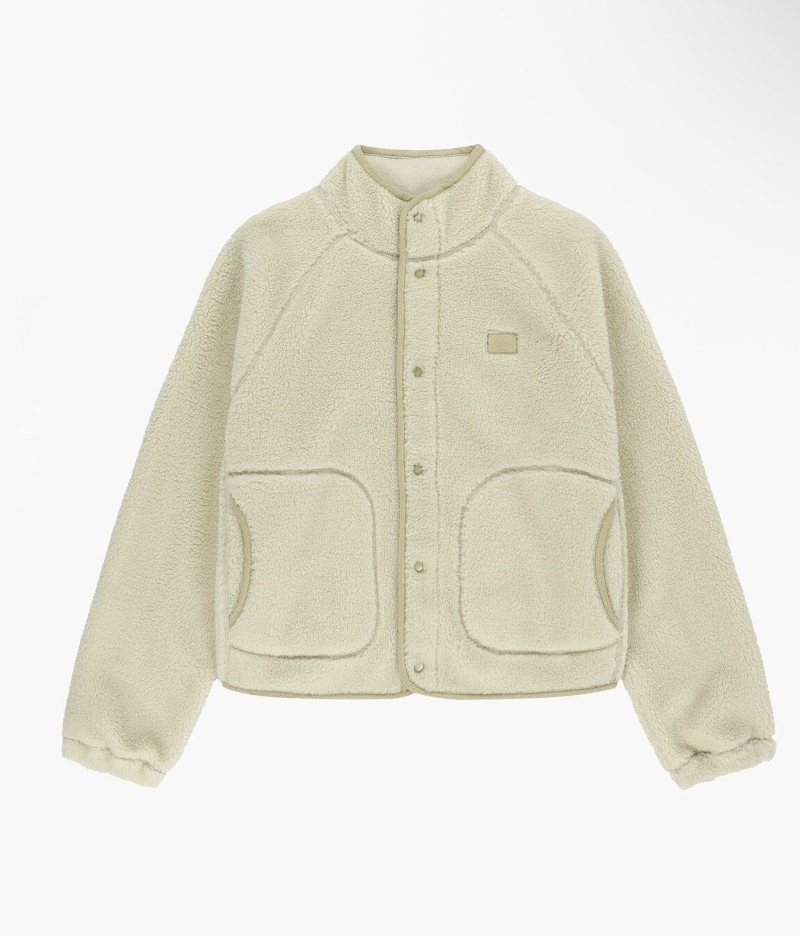W HIGH NECK FLEECE JACKET ivory 상품 이미지