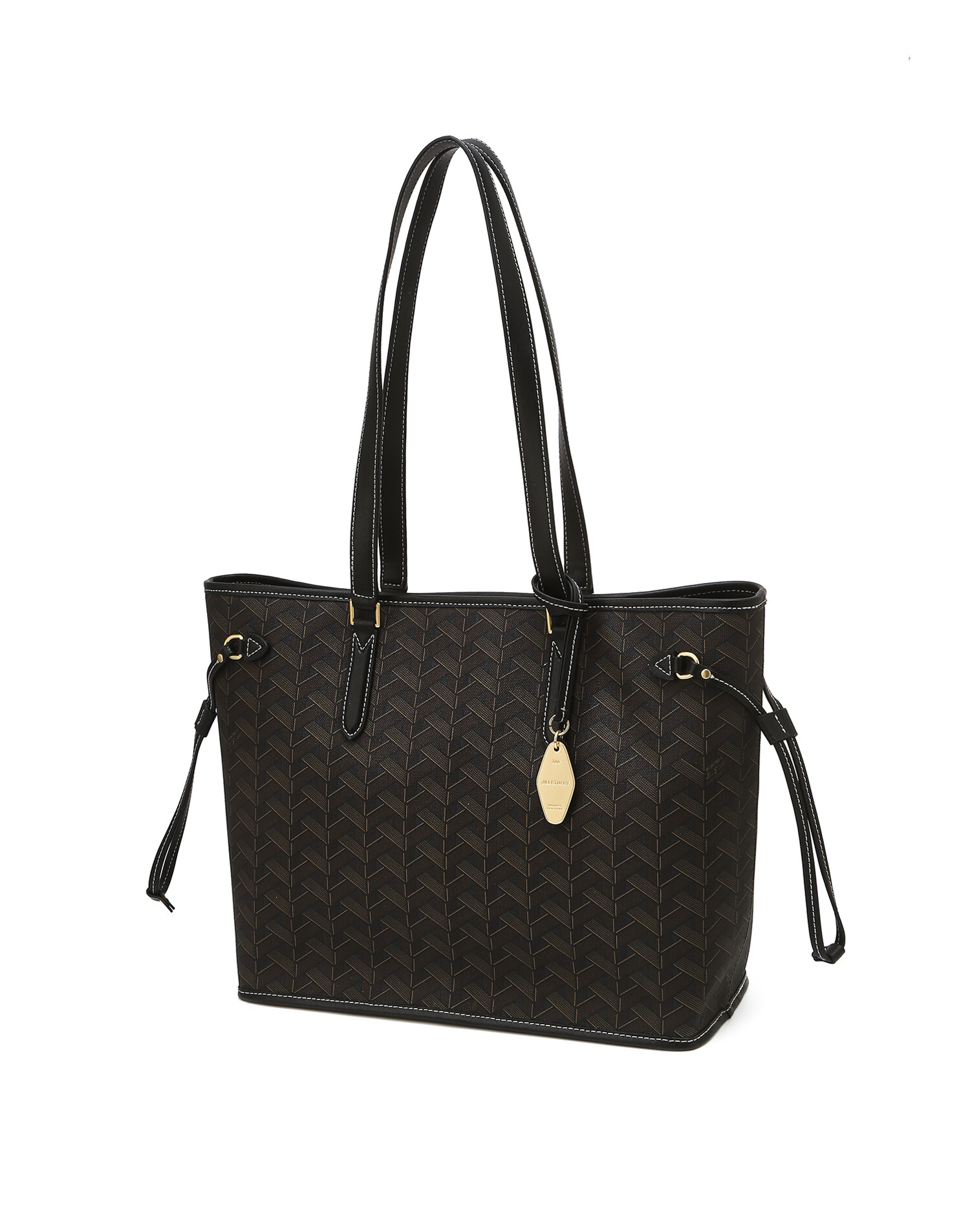 [현대백화점] [우리카드7%할인~04/19][아울렛] 블랙 로젤라칠링 패턴 쇼퍼백 L (노트북수납가능) (JABA5E310BK) 1 Size