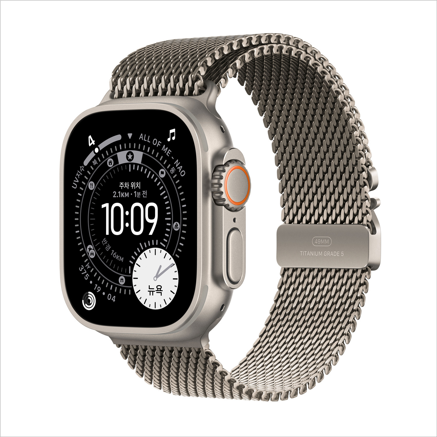 [현대백화점] Apple Watch Ultra 3 GPS+Cellular 49mm 내추럴 티타늄 내추럴 티타늄 밀레니즈 루프 - M MEWY4KH/A