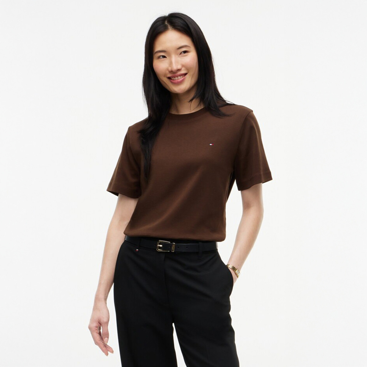 여성 크루넥 박시 티셔츠 T22G6TTO010WT1 HJT  상품 이미지