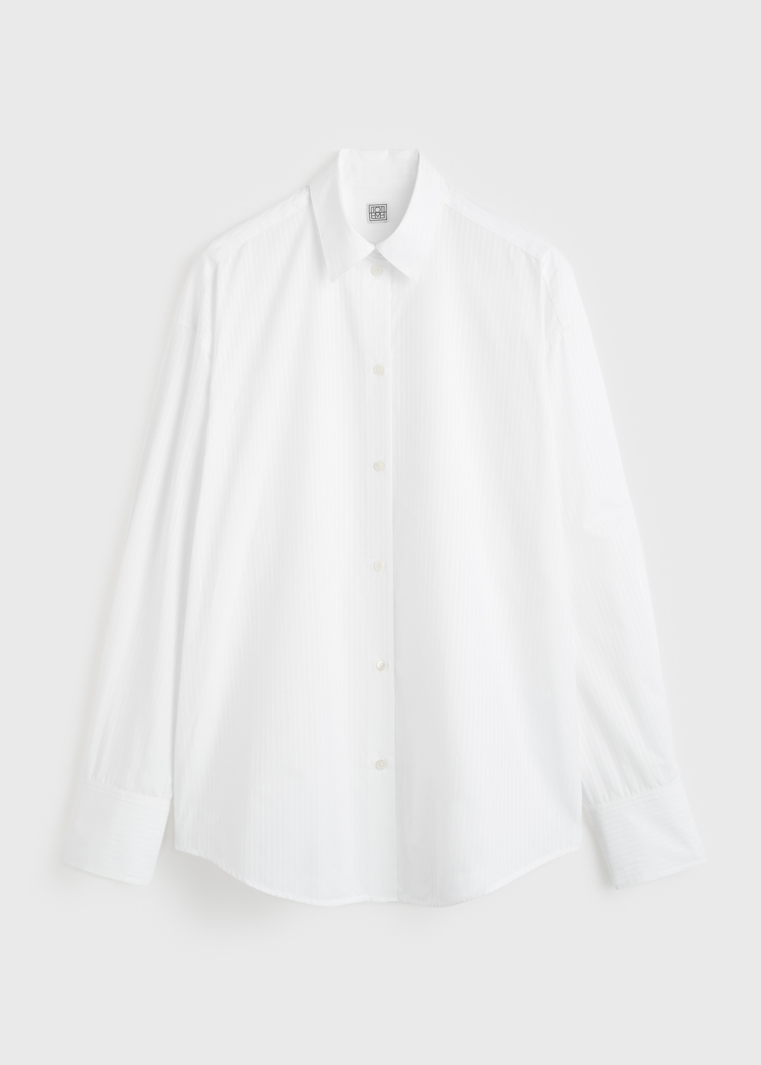 오버사이즈 스트라이프 셔츠 화이트