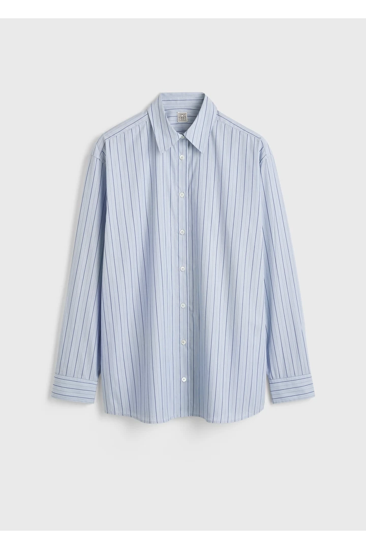 클래식 스트라이프 셔츠 아이스/아주르