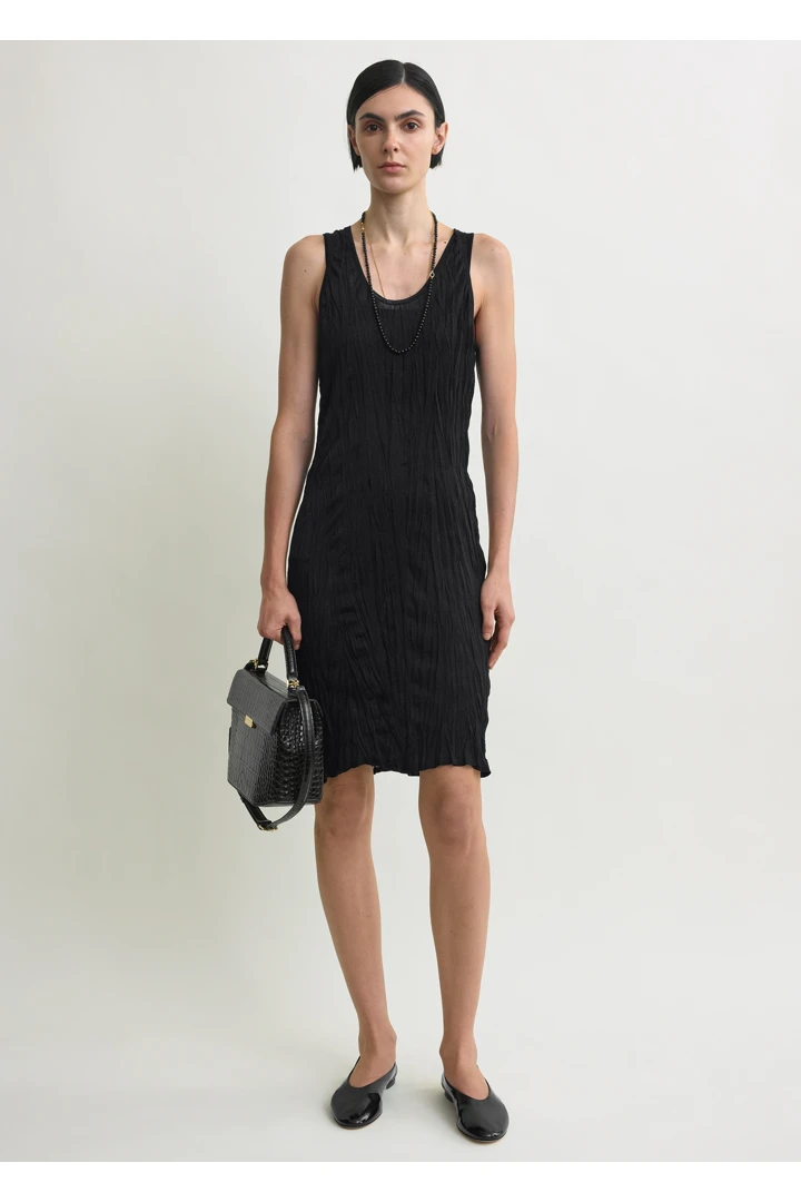 TOTEME default image 20 of 블랙 in 크링클드 니트 탱크탑 드레스 블랙