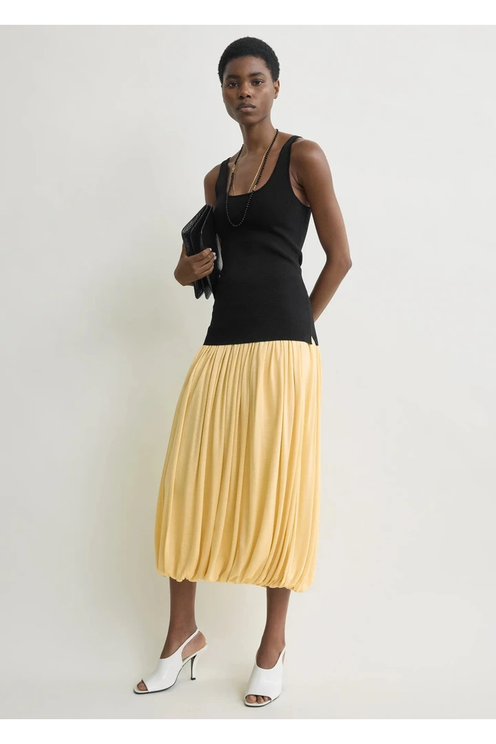 TOTEME default image 21 of 골드 in 소프트 게더드 스커트 샴페인