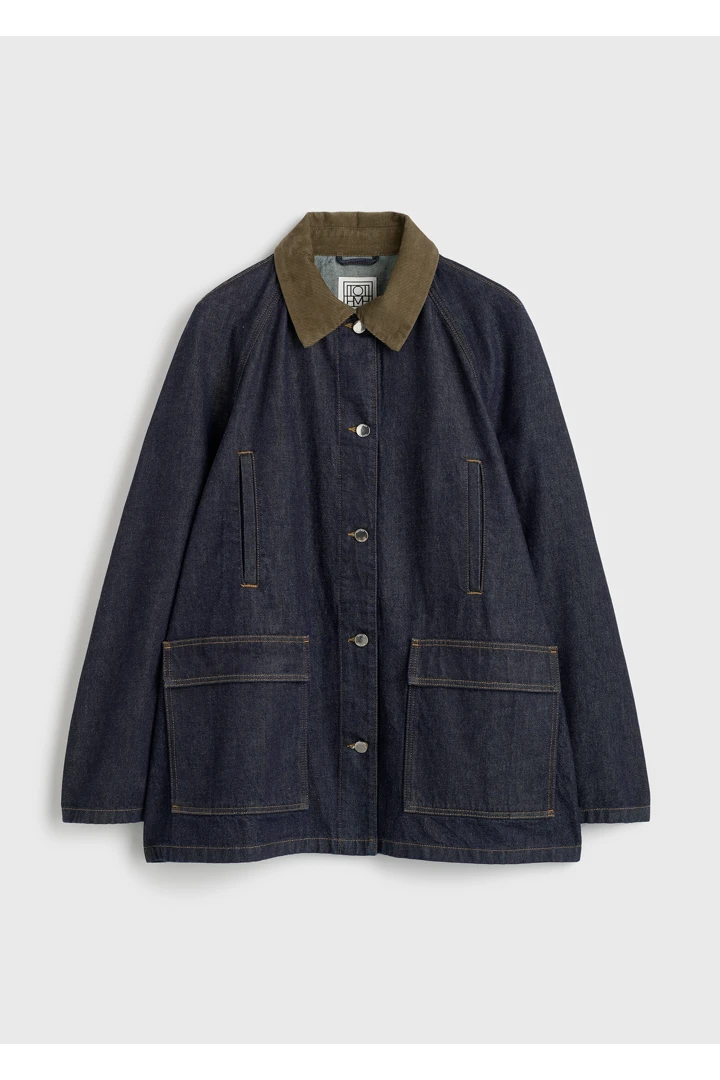 TOTEME 데님 코듀로이 재킷 소프트 로의 소프트 로컬러 4번쨰 이미지입니다.