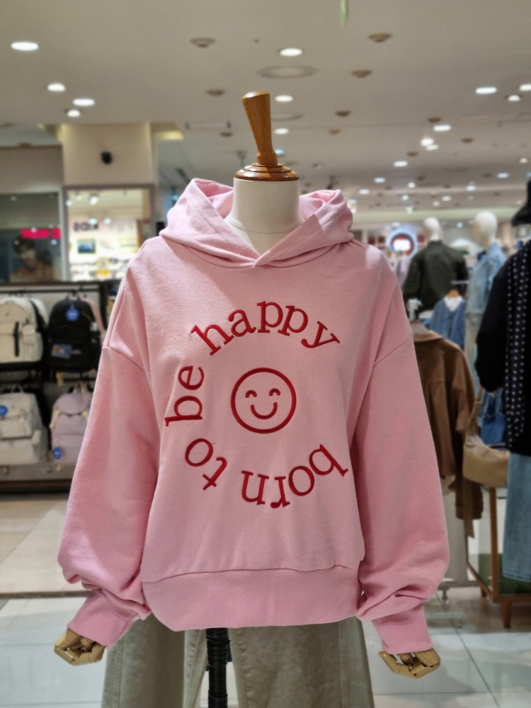 [현대백화점] [H.Point Pay현대백화점카드5%즉시할인~03/29]스마일 자수 후드 맨투맨 (LC41F3LT011X)