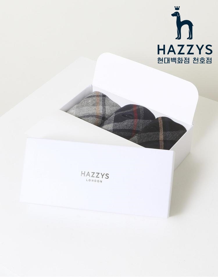 [현대백화점] [H.Point Pay현대백화점카드5%즉시할인~04/05]HJSS2E152 블랙 체크 배색 중목 양말 3종 세트 헤지스 핸드백 HJSS2E152WT +할인쿠폰