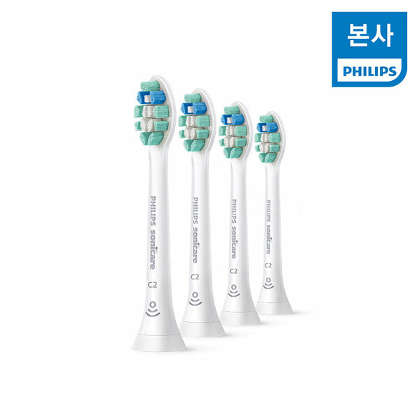 [현대백화점] PHILIPS 필립스 소닉케어 C2 옵티멀 플라그 케어 칫솔모 화이트 4개입 HX9024/14 +할인쿠폰