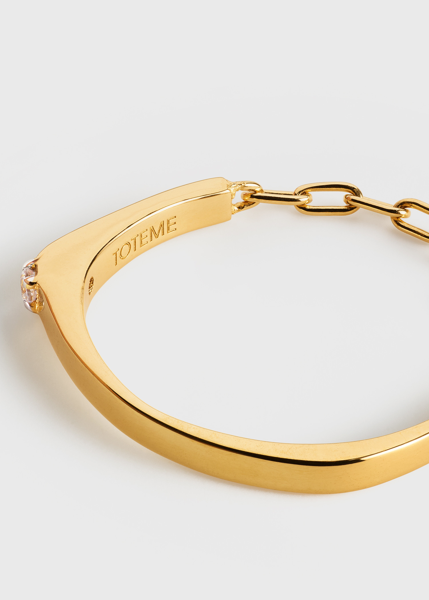 TOTEME 다이아몬드 체인 링 18KT 골드의 골드컬러 5번쨰 이미지입니다.