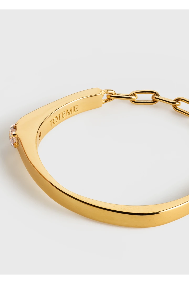 TOTEME 다이아몬드 체인 링 18KT 골드의 골드컬러 5번쨰 이미지입니다.