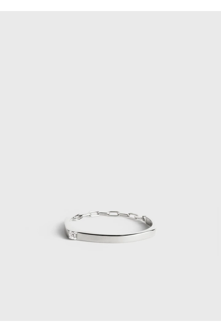 TOTEME 다이아몬드 체인 링 18KT 화이트 골드의 화이트 골드컬러 0번쨰 이미지입니다.