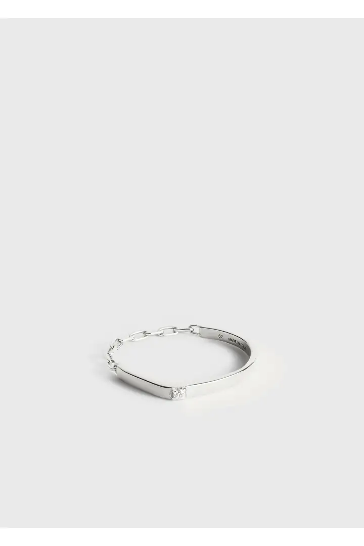 TOTEME 다이아몬드 체인 링 18KT 화이트 골드의 화이트 골드컬러 3번쨰 이미지입니다.