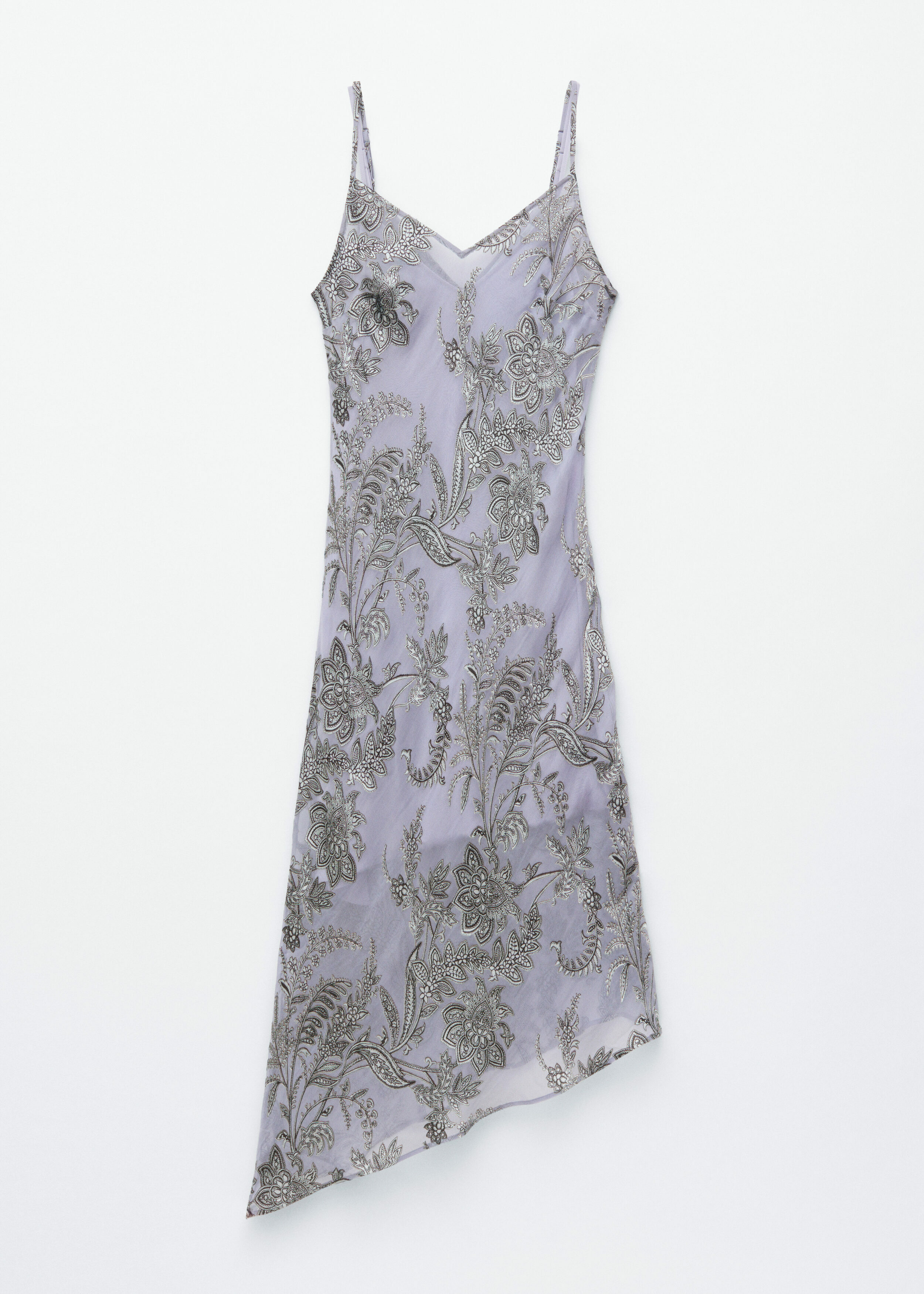 앤아더스토리즈 플로럴 스트랩 미디 드레스의 그레이/플로럴컬러 Product입니다.