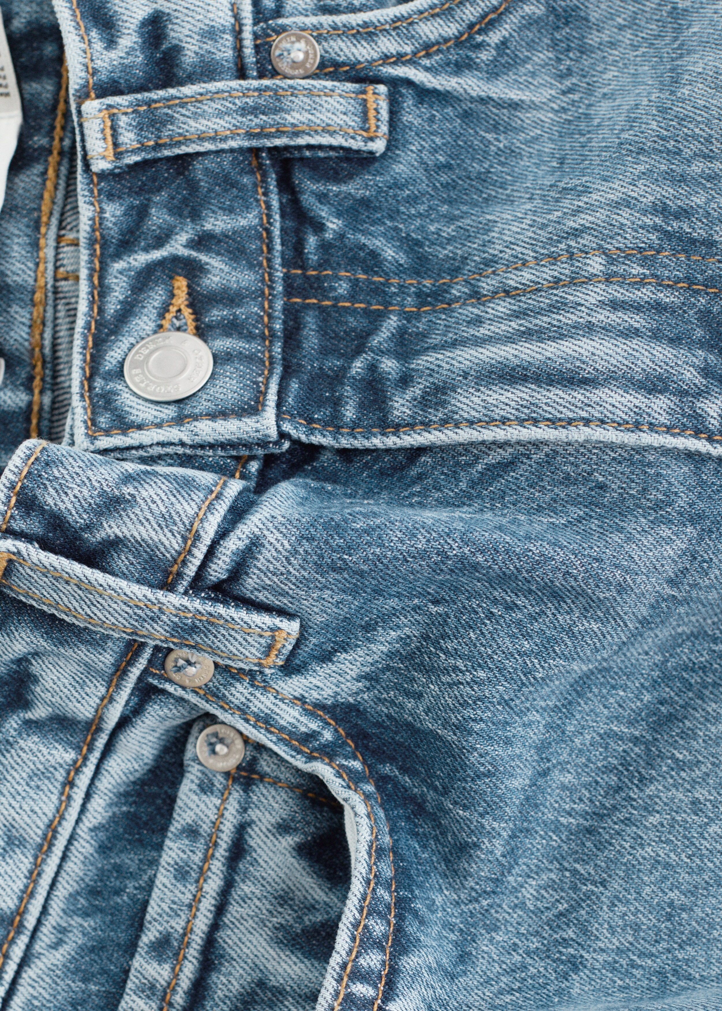 앤아더스토리즈 와이드 레그 진의 미드 블루 워시컬러 Detail입니다.