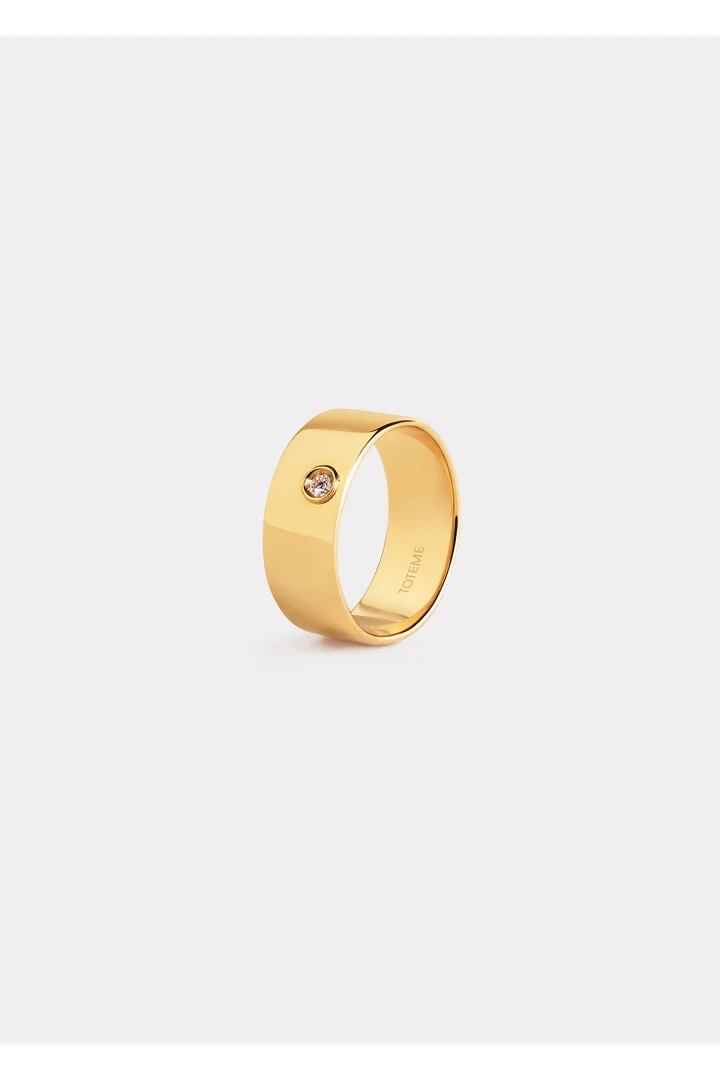 TOTEME 시가 다이아몬드 미디 링 18KT 골드의 골드컬러 4번쨰 이미지입니다.