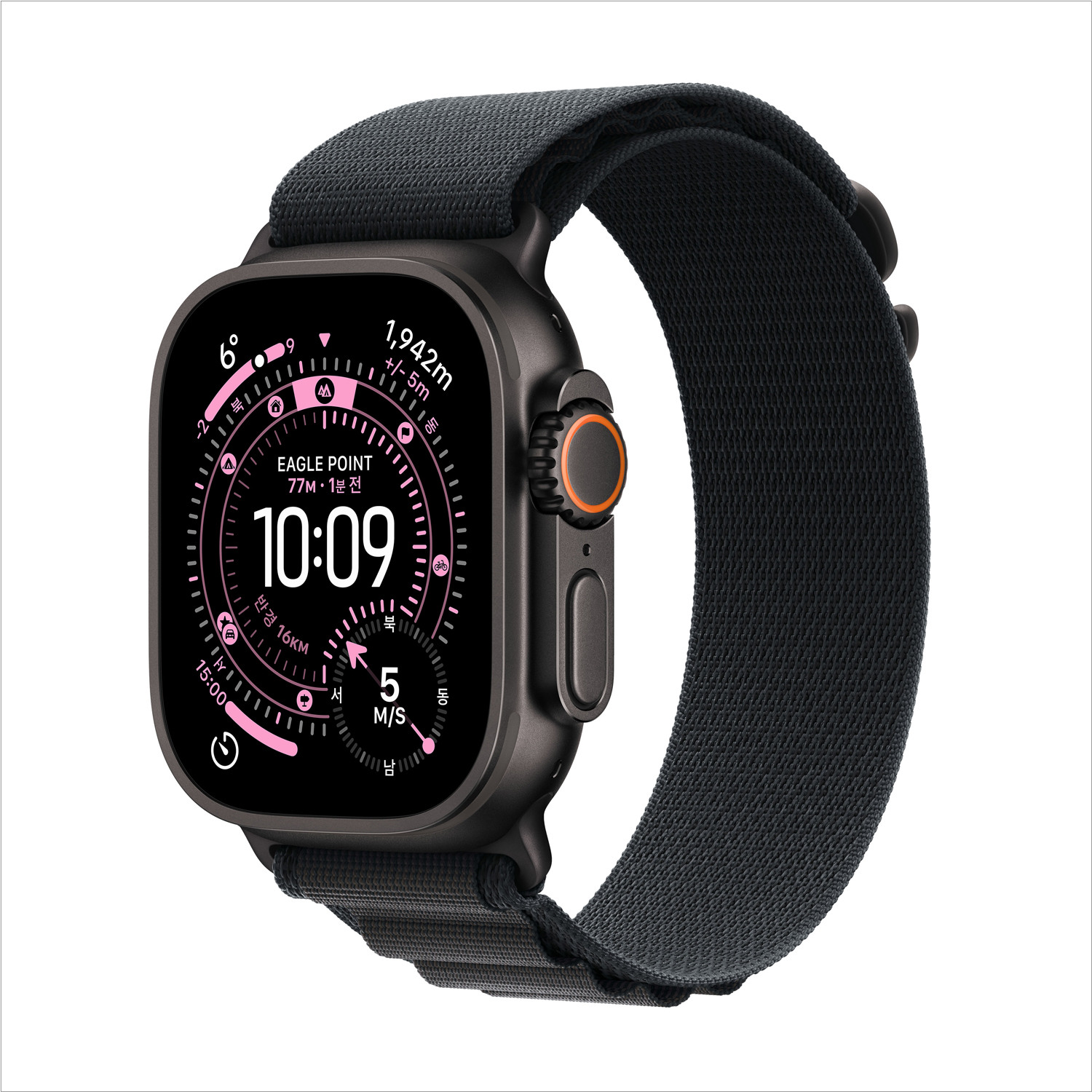 [현대백화점] Apple Watch Ultra 3 GPS+Cellular 49mm 블랙 티타늄 블랙 알파인 루프 - M MF0V4KH/A