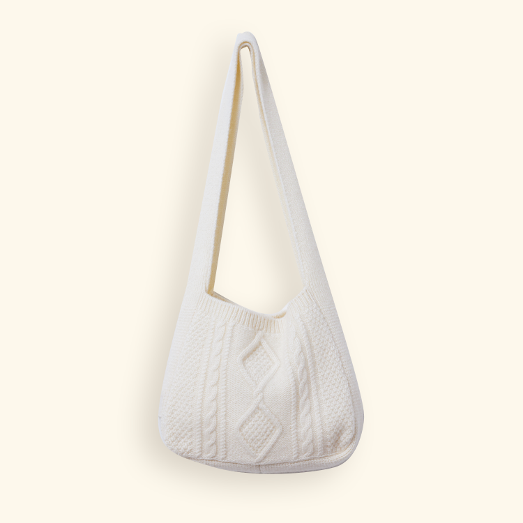 [현대백화점] [우리카드7%할인~04/12]시그니처 아란 니트백-아이보리 BGSD-IV-2501