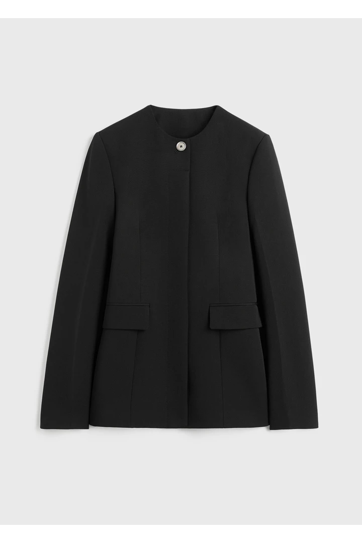 TOTEME 칼라리스 이브닝 재킷 블랙의 블랙컬러 5번쨰 이미지입니다.