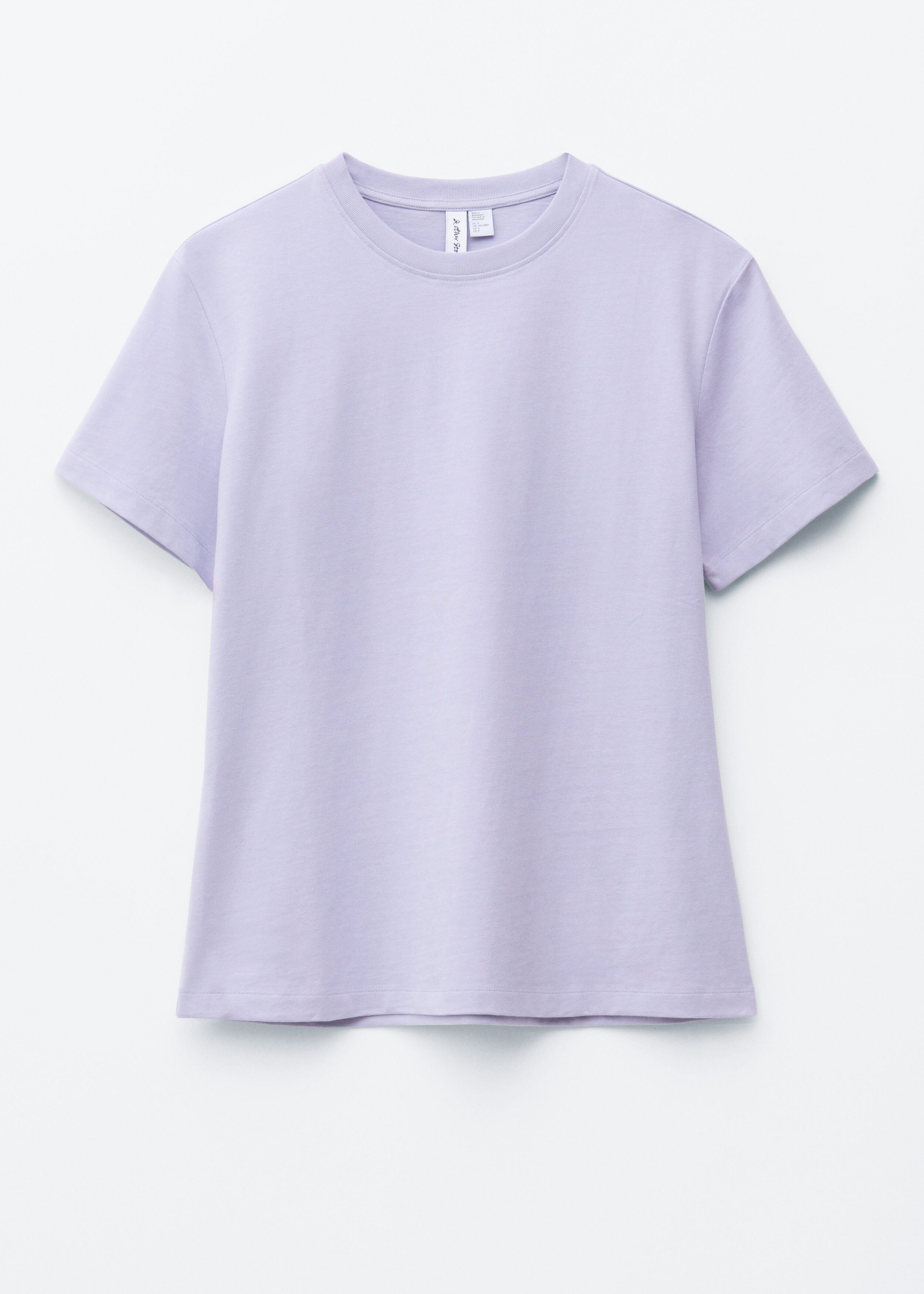 앤아더스토리즈 코튼 크루 넥 티셔츠의 라일락컬러 Product입니다.