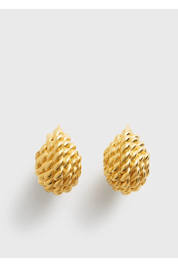 TOTEME default image 10 of 골드 in 로프 후프 이어링 골드