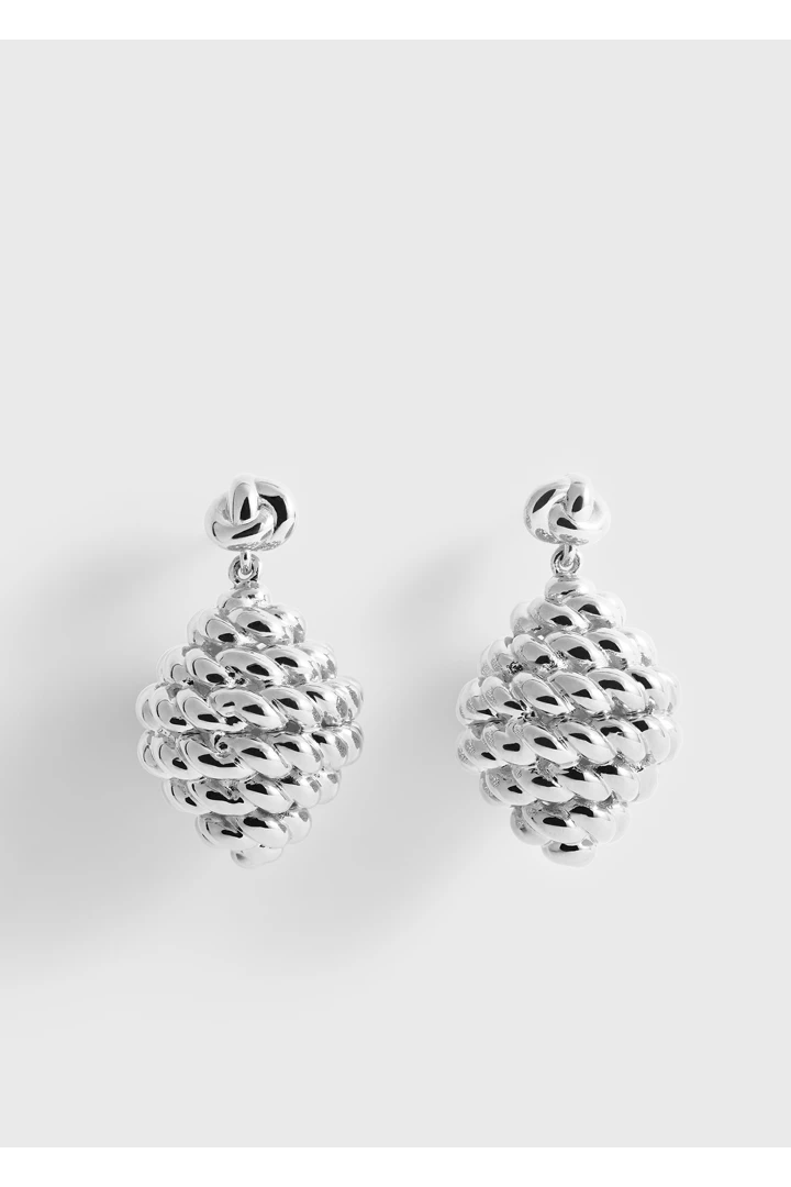 TOTEME default image 7 of 실버 in 로프 드롭 이어링 실버