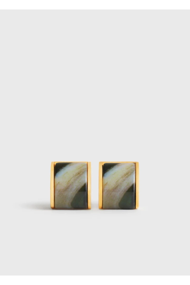 TOTEME default image 17 of 베이지 in 쁘띠뜨 시그니처 후프 이어링 베이지/골드