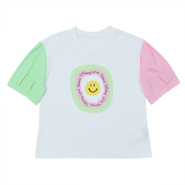 [현대백화점] [H.Point Pay현대백화점카드5%즉시할인~03/29]화이트 스마일 배색티 T42KST040