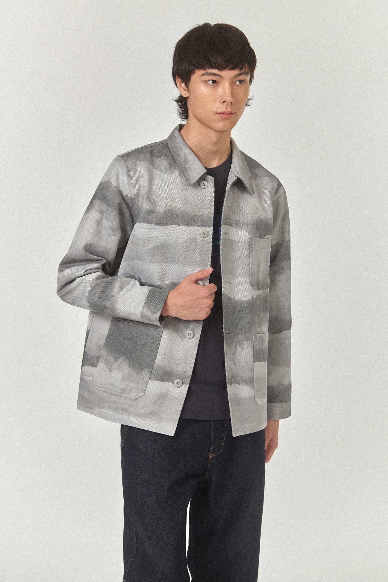 르몽생미셸 [현대백화점] VOGO - JACQUARD JACKET_Grey_LPVA0JK45M  +할인쿠폰