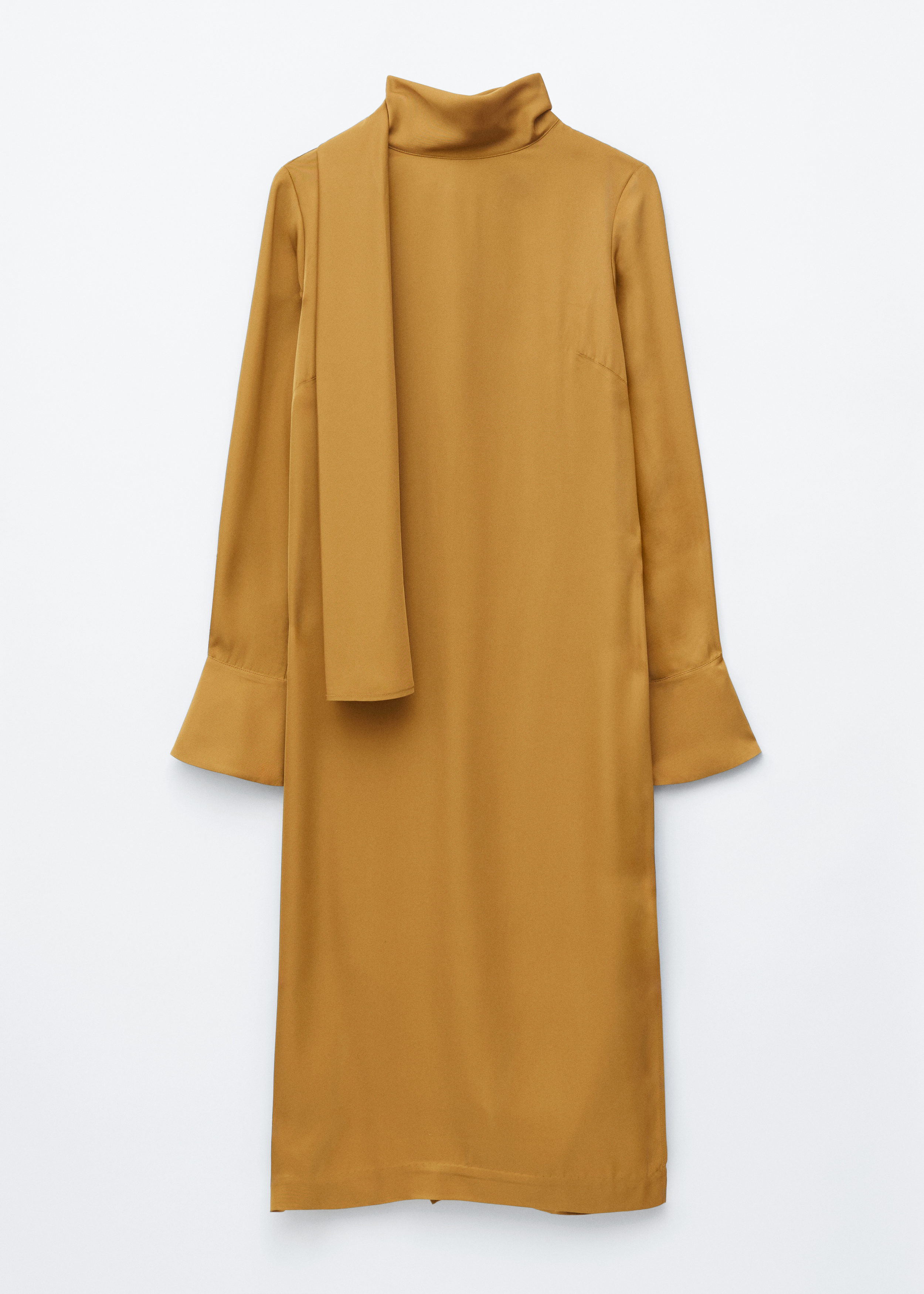 앤아더스토리즈 스카프 넥 미디 드레스의 머스타드 옐로우컬러 Product입니다.