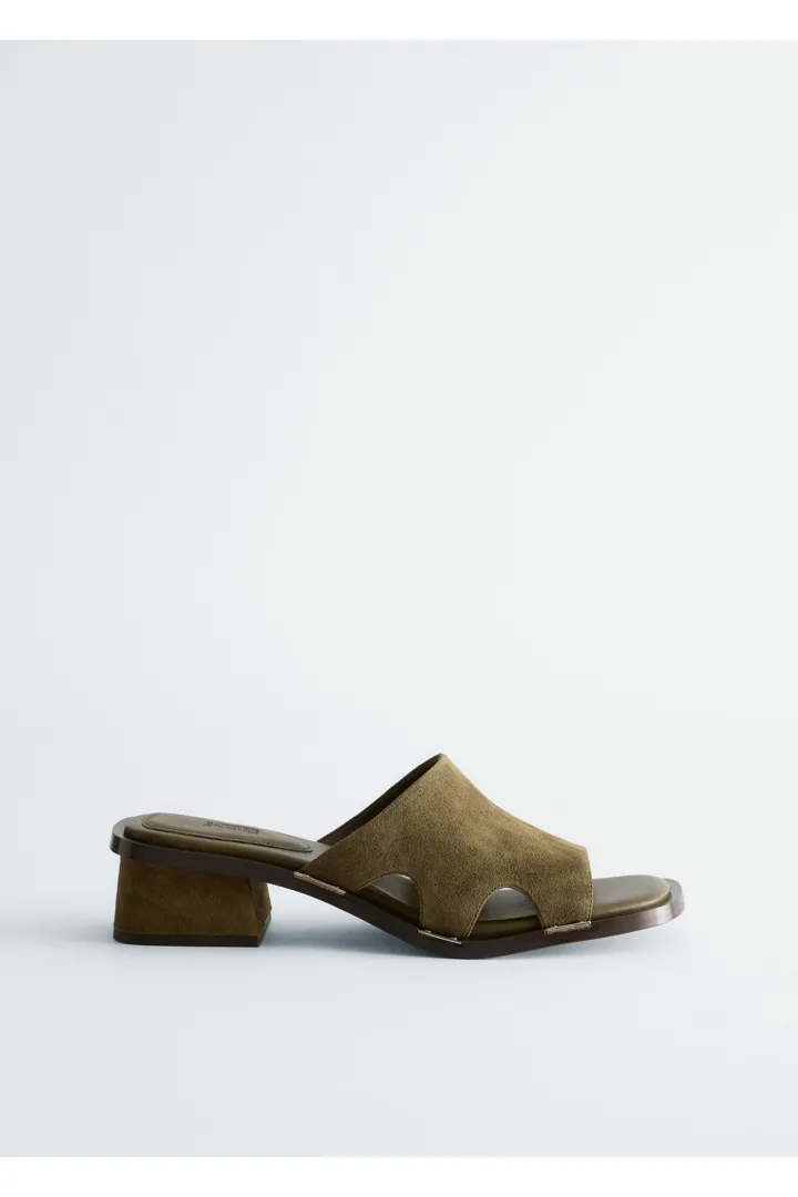 &OS image Style With default 2 of null in 블록 힐 레더 샌들