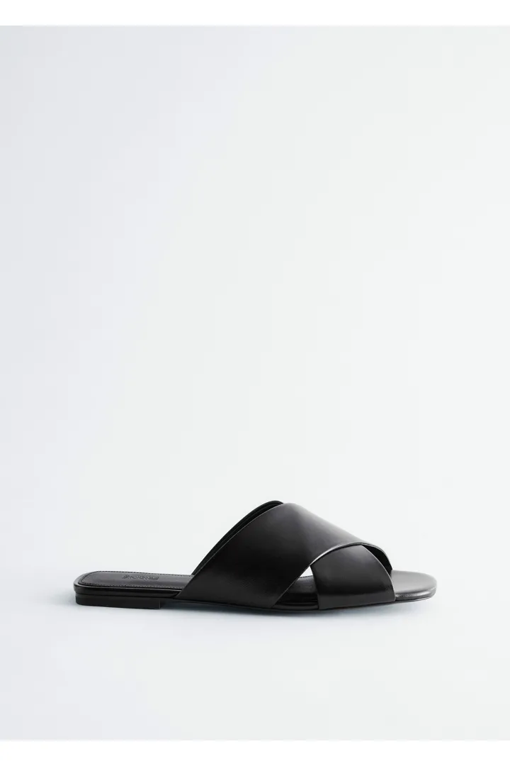 &OS image Style With default 1 of null in 크로스오버 레더 샌들