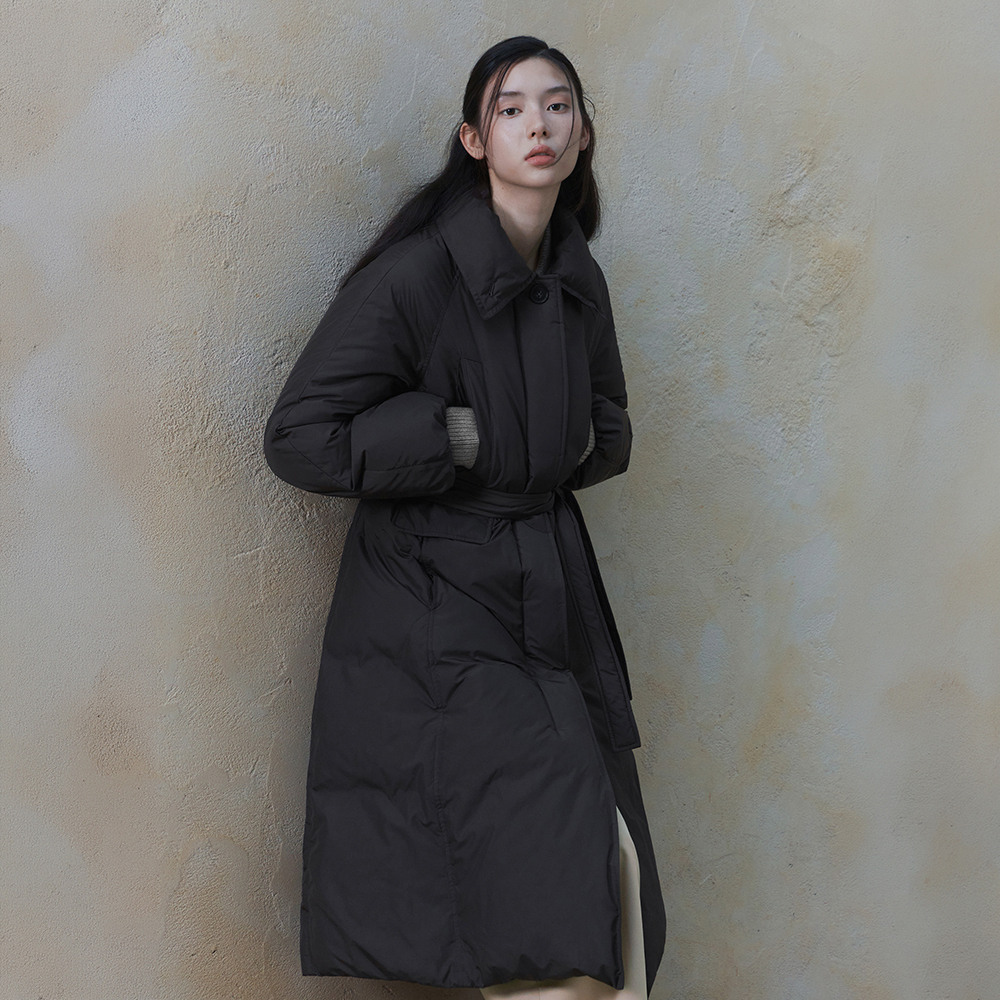 [26 F/W] 투웨이 카라 벨티드 구스다운 롱 패딩 ITQBZPD290 상품 이미지