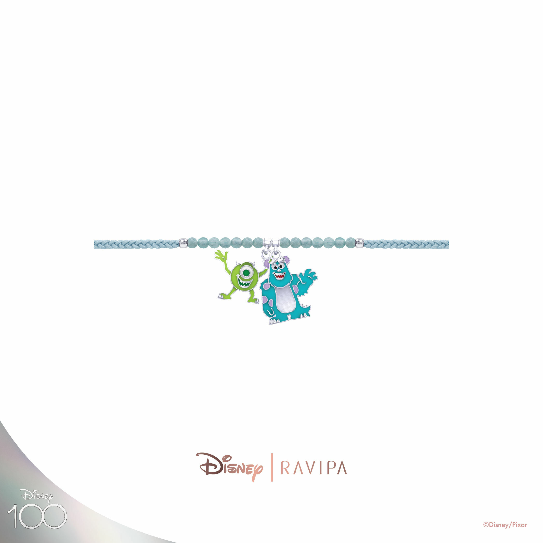[현대백화점] 디즈니 정식 라이선스 100주년 픽사 몬스터대학교 마이크 앤 설리 팔찌 (DS-OYMS-BL) +할인쿠폰