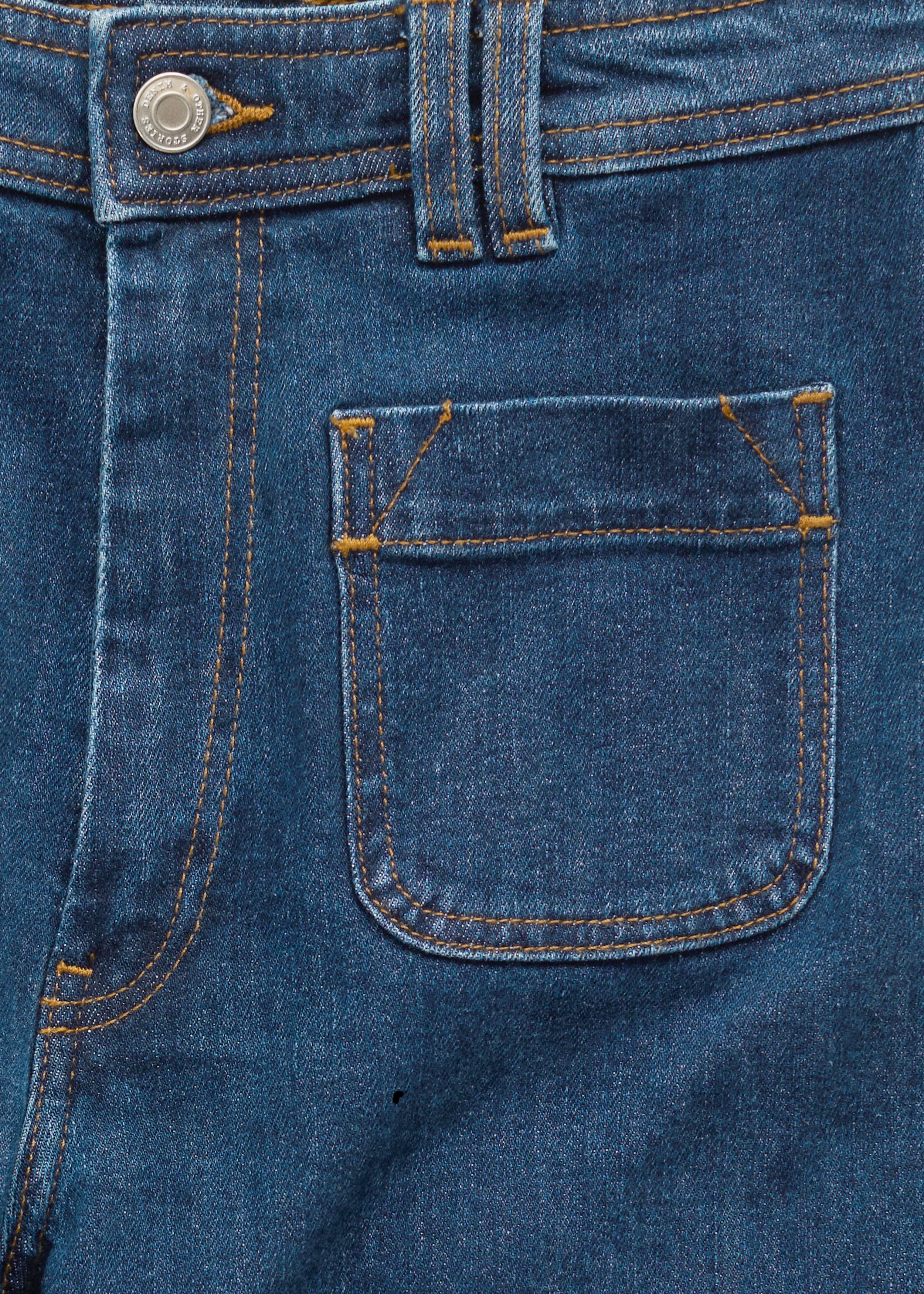 앤아더스토리즈 하이 웨이스트 플레어 진의 블루컬러 Detail입니다.