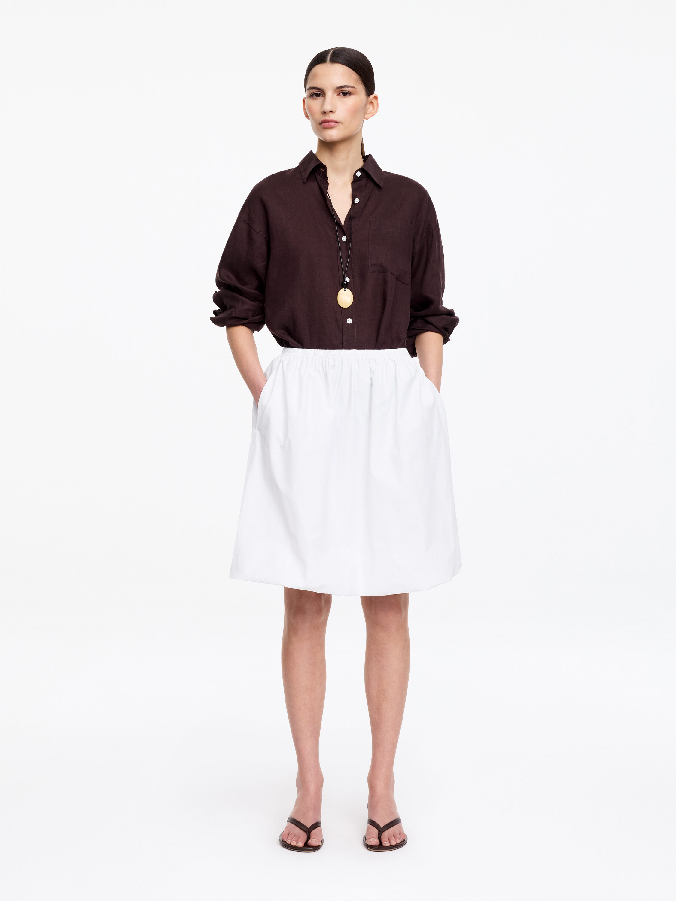 타페타 퍼프 스커트