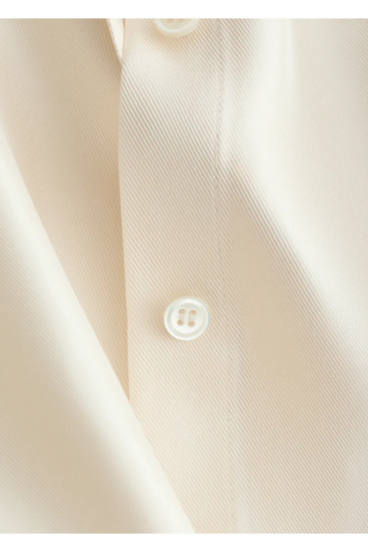 앤아더스토리즈 릴랙스드 실크 셔츠의 크림컬러 Detail입니다.