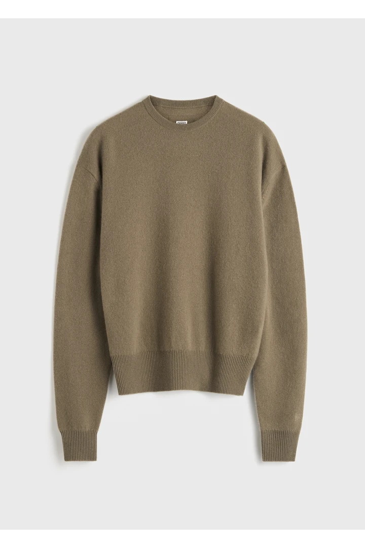 클래식 캐시미어 크루 니트 헤이즐