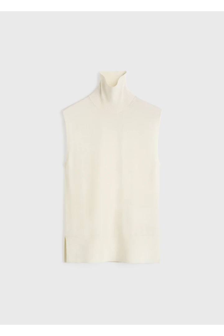 슬리브리스 파인 터틀넥 에크루