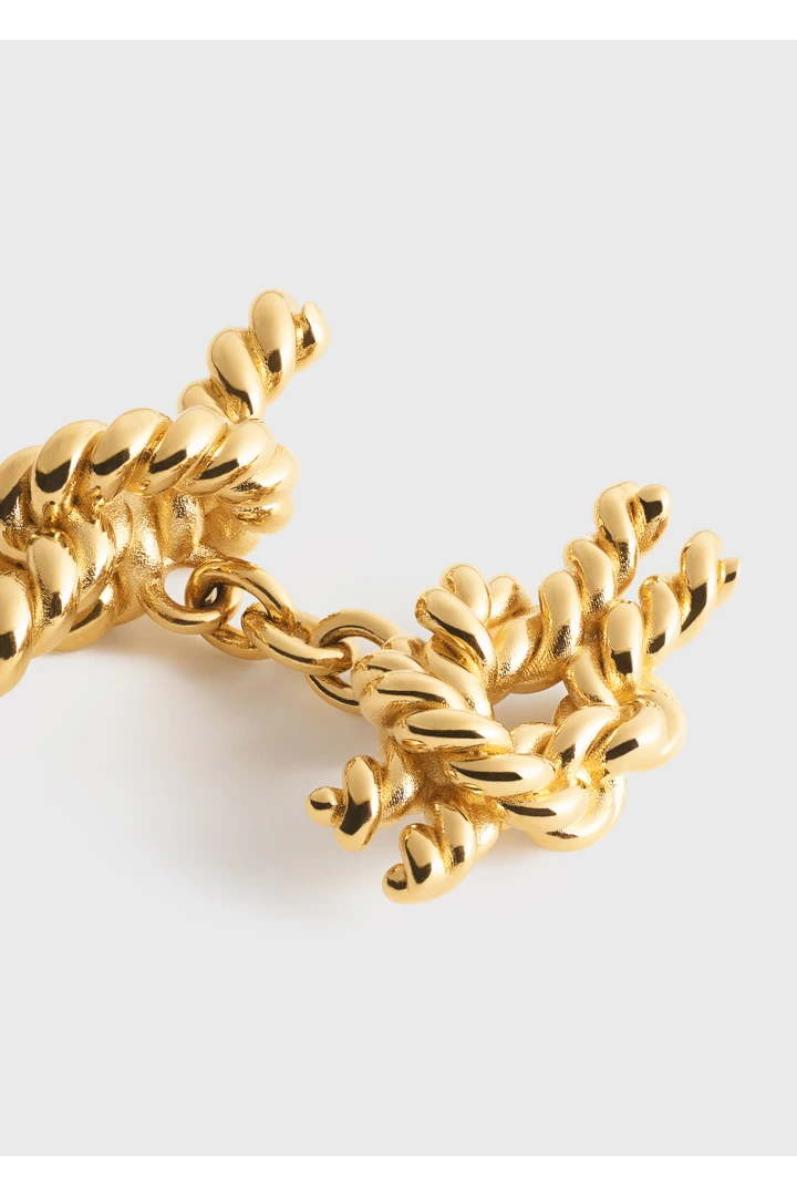 TOTEME 로프 너트 커프 링크스 골드의 골드컬러 3번쨰 이미지입니다.