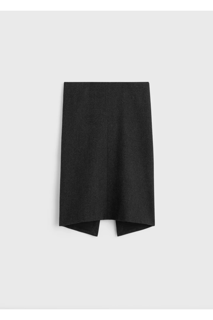 트윌 수트 스커트 차콜