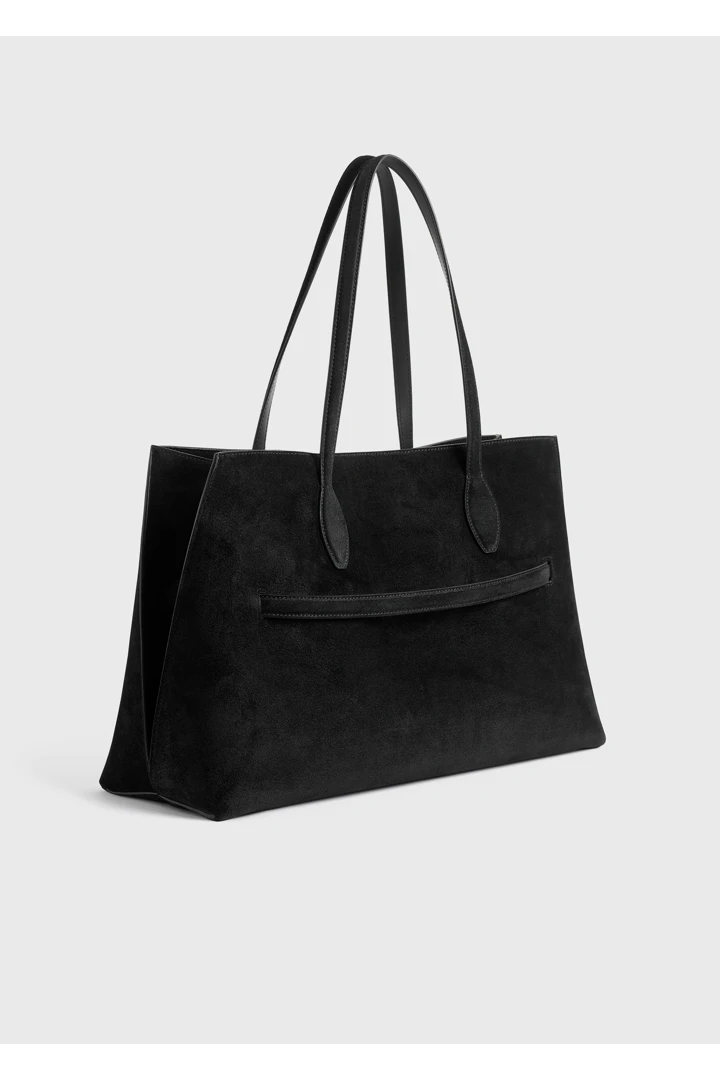 TOTEME 스웨이드 라운지 토트 백 블랙의 블랙컬러 7번쨰 이미지입니다.