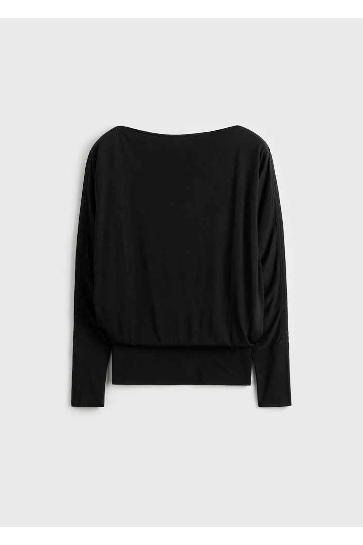 TOTEME default image 9 of 블랙 in 보트넥 저지 탑 블랙