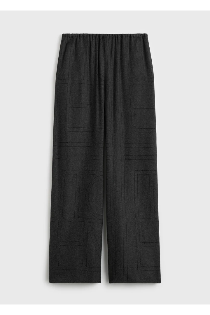 TOTEME default image 15 of 그레이 in 모노그램 플란넬 파자마 바텀 차콜