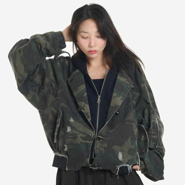 더블제이디 JHZZ61910 카모 탈부착 후드 자켓 (2컬러) 상품 이미지
