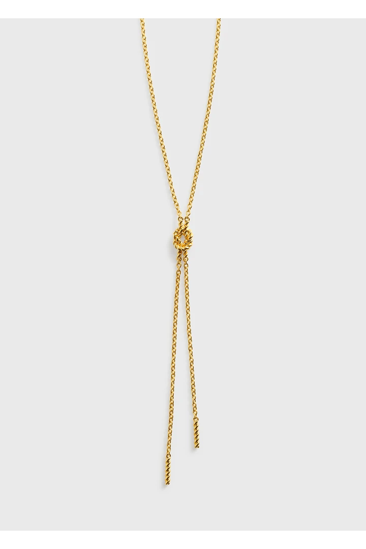 TOTEME 로프 라리아트 넥레이스 골드의 골드컬러 3번쨰 이미지입니다.