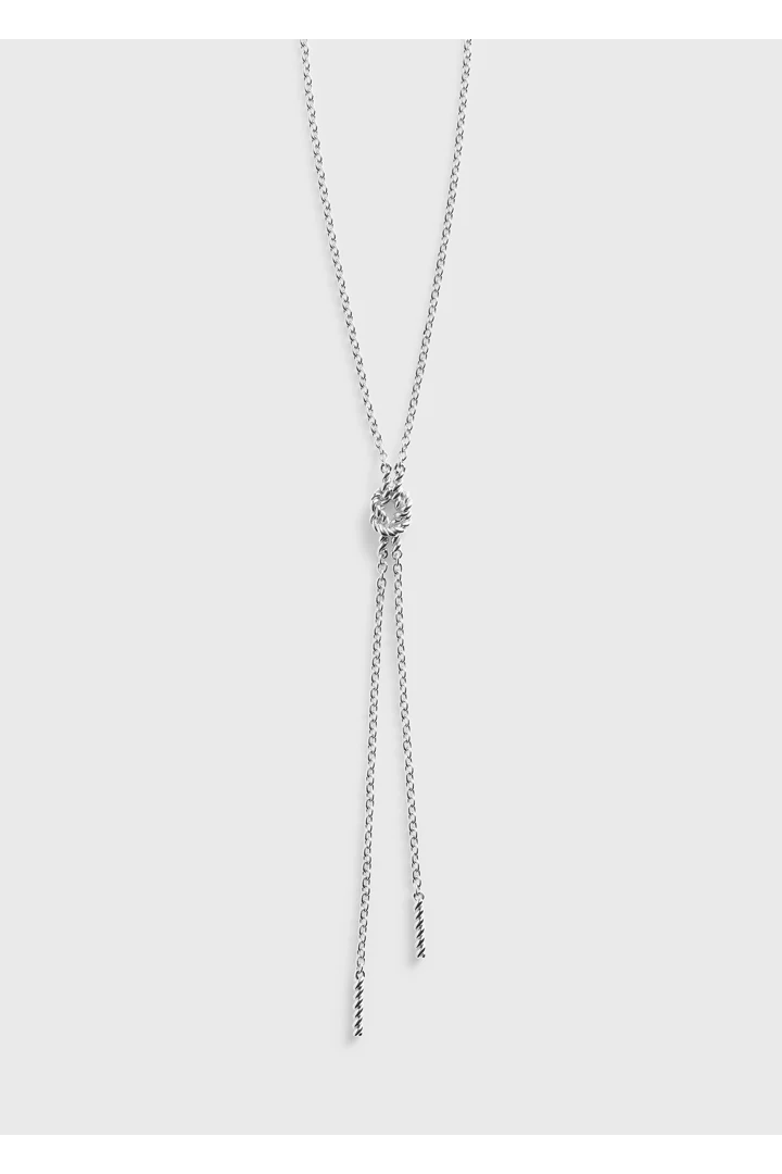 TOTEME 로프 라리아트 넥레이스 실버의 실버컬러 3번쨰 이미지입니다.