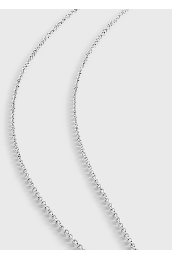 TOTEME 로프 라리아트 넥레이스 실버의 실버컬러 4번쨰 이미지입니다.