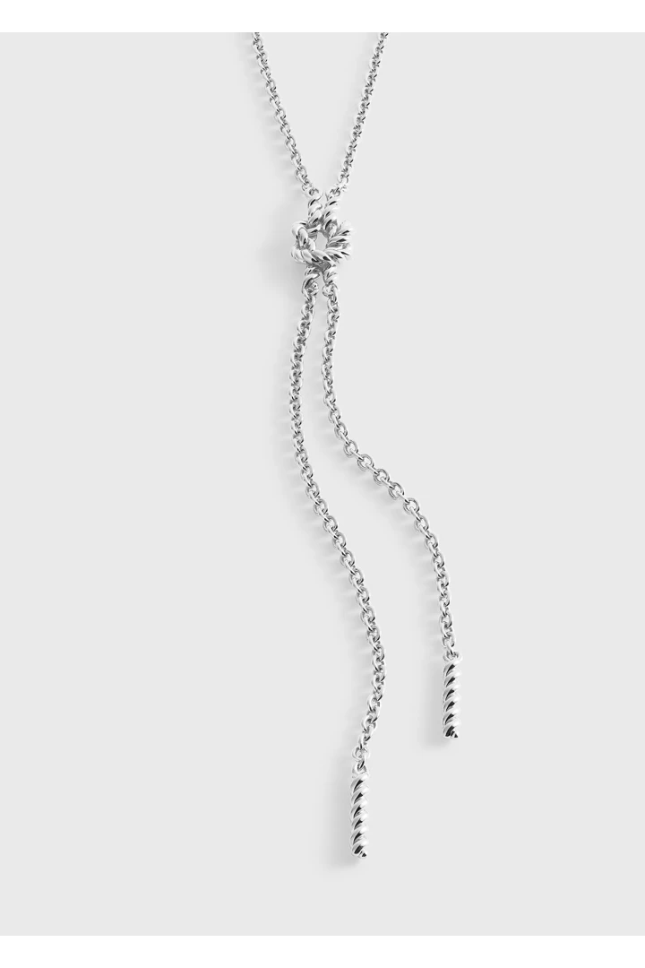 TOTEME 로프 라리아트 넥레이스 실버의 실버컬러 5번쨰 이미지입니다.