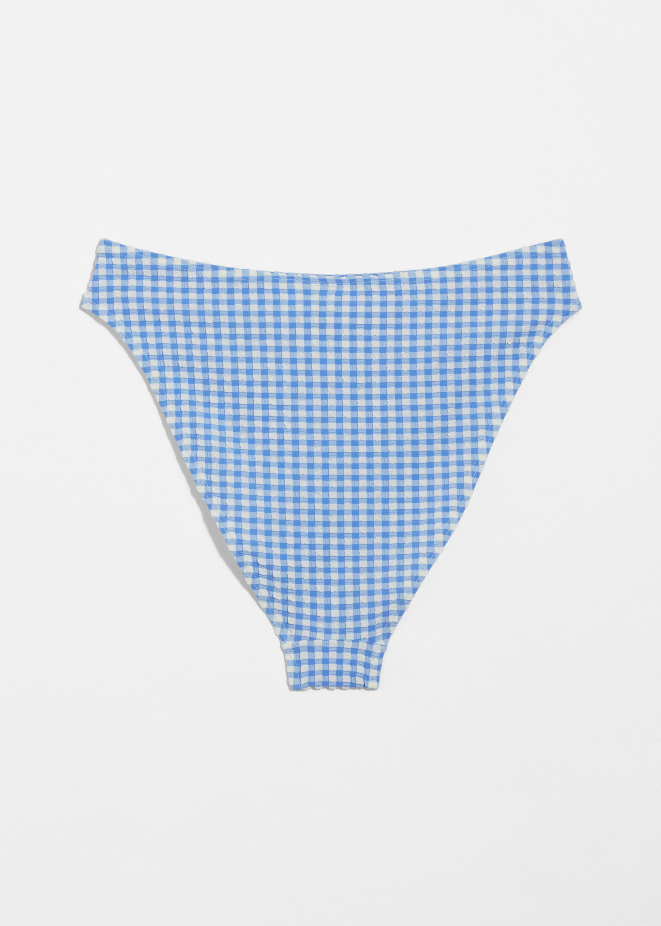 앤아더스토리즈 하이 컷 비키니 브리프의 블루-화이트 체크컬러 Product입니다.